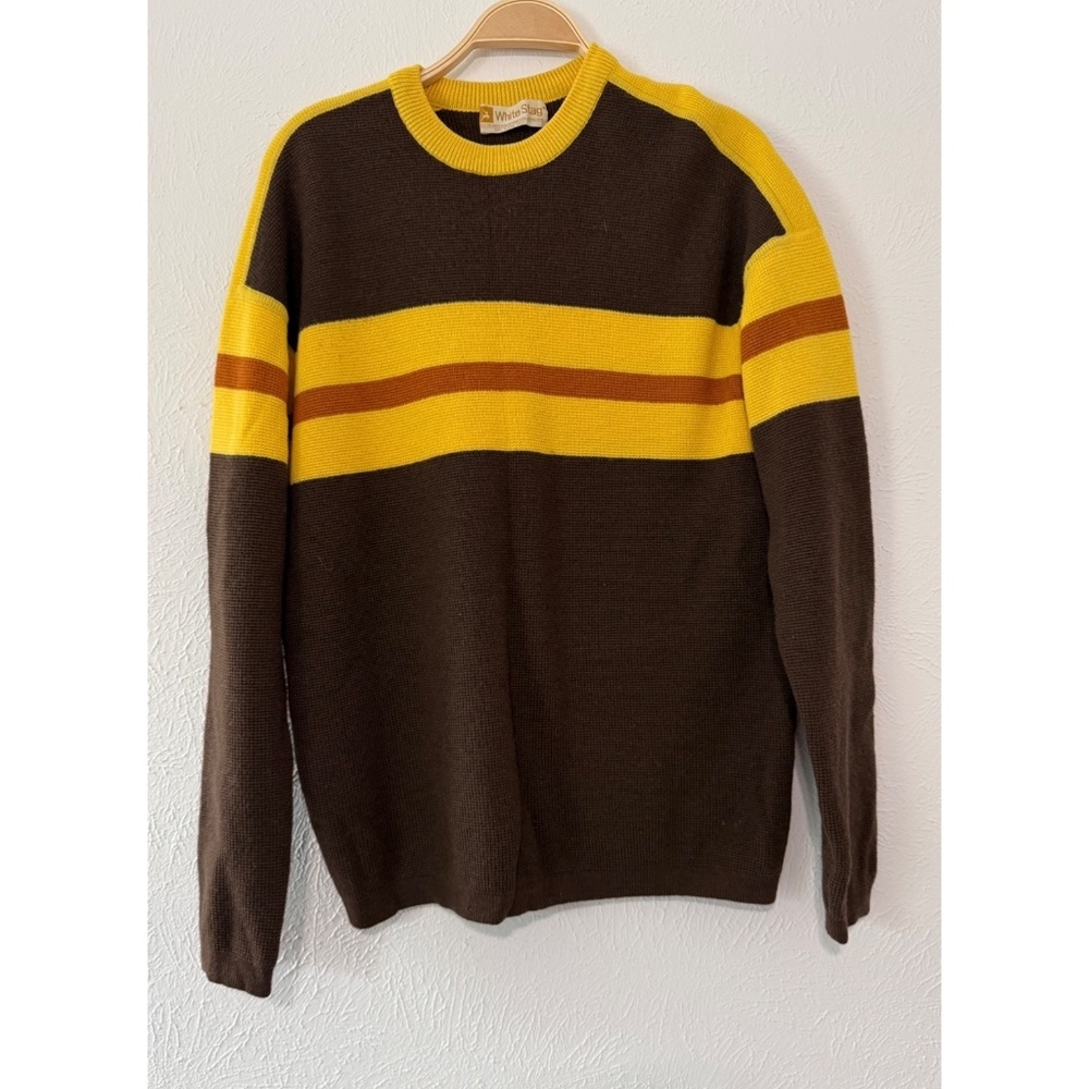 White Stag Vintage 70's Mens Wool Sweater, XL